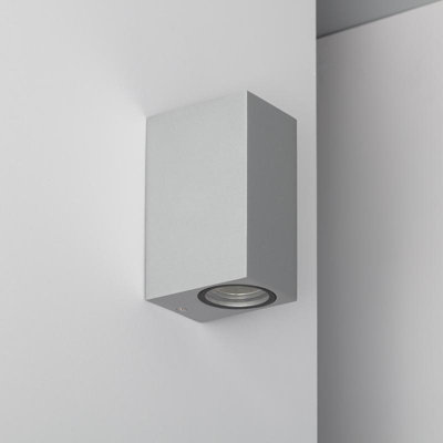 Edit Miseno Outdoor Up & Down Wall LightSilver from B&Q