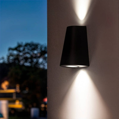 Edit Magna Outdoor Up & Down Wall Light Black from B&Q