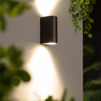 Edit Gala Led Outdoor Up & Down Wall Light Black from B&Q