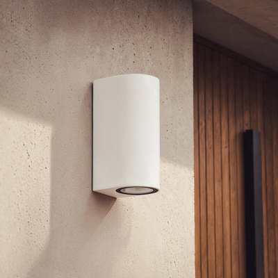 Edit Gala Led Outdoor Up & Down Wall Light White from B&Q