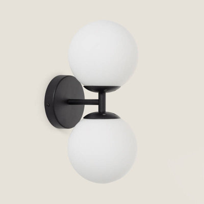 Edit Balts Twin Wall Light Black from B&Q