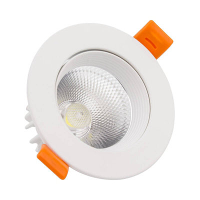 Lyco Round 9W Cob Led Adjustable Downlight Cutout 90mm No Flicker 2700K Warm White from B&Q