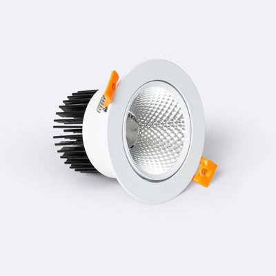 Lyco Round 12W Cob Led Adjustable Downlight Cutout 90mm No Flicker 5000K Daylight from B&Q