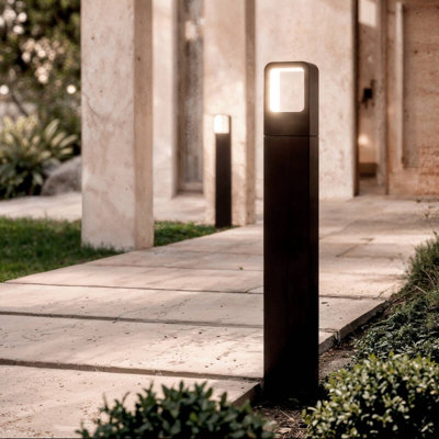 B&Q -  Emerita 6W Warm White Led Outdoor Bollard Light 80Cm  4000K Cool White