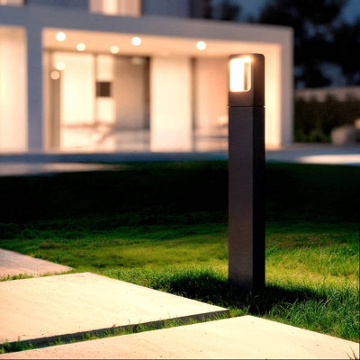 B&Q -  Emerita 6W Warm White Led Outdoor Bollard Light 80Cm  3000K Warm White