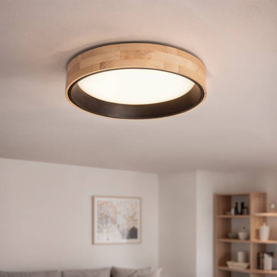 Edit Dari Round 20W Colour Led Flush Ceiling Light Black from B&Q