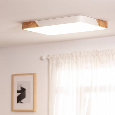 Edit Dari Rectangular 30W Selectable Led Flush Ceiling Light White from B&Q