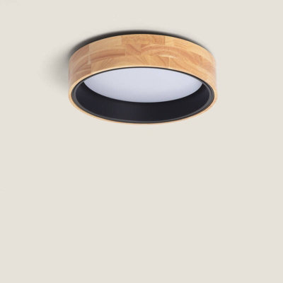 Edit Dari Round 15W Selectable Led Flush Ceiling Light Black from B&Q