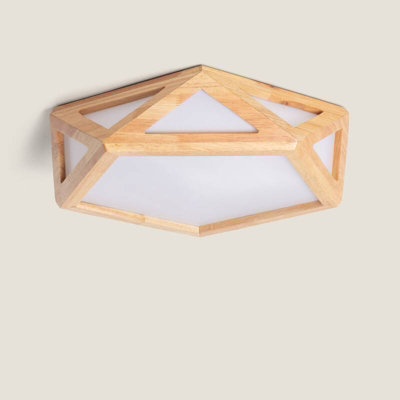 Edit Altigen 20W Cct Selectable Led Flush Geometric Ceiling Light Wood from B&Q
