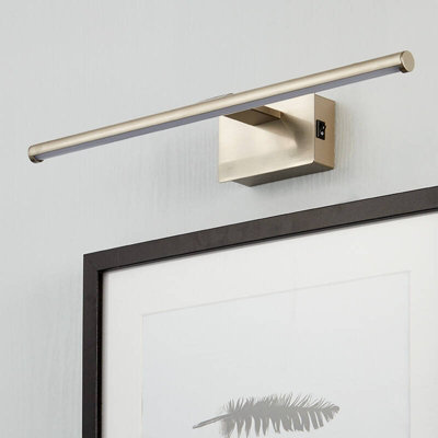 Selected By Us Slimline Large Battery Operated Led Picture Light Satin Nickel from B&Q