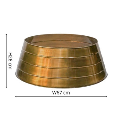 Ivyline Gold Metal Christmas Tree Skirt H26cm W67cm 1.75Kg