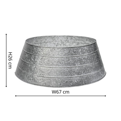 Ivyline Metal Christmas Tree Skirt Galvanised H26cm W67cm 1.75Kg