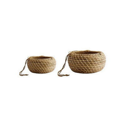 Ivyline Hanging Seagrass Planter (Set Of 2)Natural from B&Q
