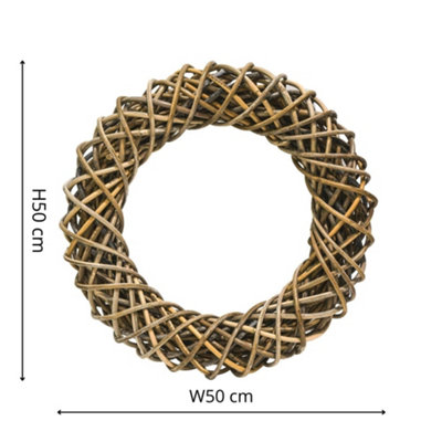 Ivyline Sustainable Rattan Wreath Diam 50Cm from B&Q