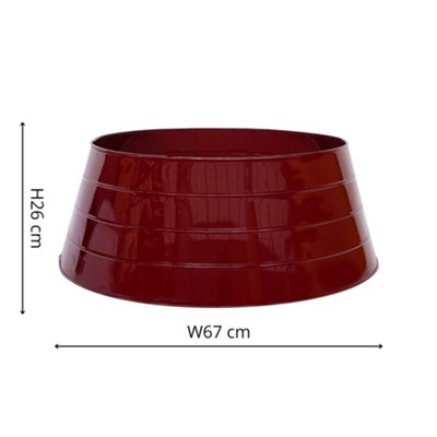 Ivyline Bordeaux Metal Christmas Tree Skirt H26cm W67cm