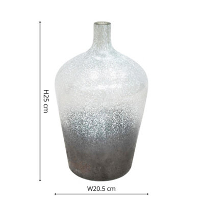 Ivyline Verre Stem Atlantic Blue Frosted Vase H29Cm 20Cm from B&Q