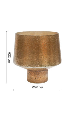 Ivyline Opulent Curved Metallic Gold Planter H22Cm W20Cm from B&Q