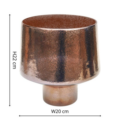 Ivyline Opulent Curved Metallic Bronze Planter H22Cm W20Cm from B&Q