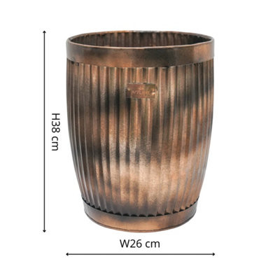 Ivyline Outdoor Hampton Copper Planter Set Of 2 from B&Q