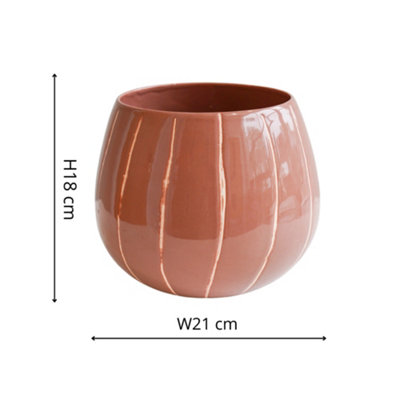 Ivyline Indoor Nova Wax Relief Rose Planter H18Cm D23Cm Hand Finished Wax Relief from B&Q
