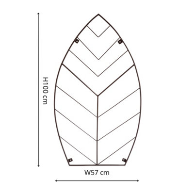 Ivyline Outdoor Leaf Trellis Bronze H100Cm W80Cm from B&Q