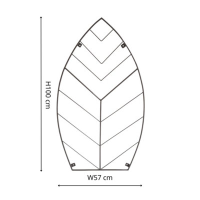 Ivyline Outdoor Leaf Trellis Zinc H100Cm W80Cm from B&Q