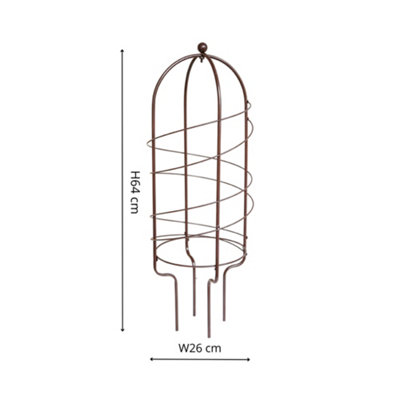 Ivyline Outdoor Pot Plant Support Bronze H64Cm D26Cm from B&Q