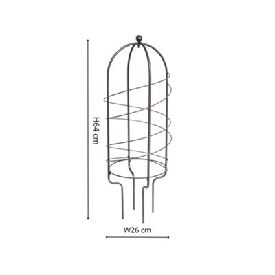 Ivyline Outdoor Pot Plant Support Zinc H64Cm D26Cm from B&Q
