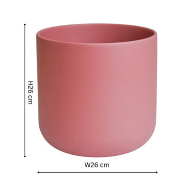 Ivyline Lisbon Planter Blush Rose H26Cm D26Cm from B&Q