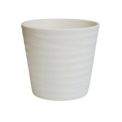 Ivyline Oslo Cotton Taper PlanterL32 X W32 X H27 CmWhite from B&Q