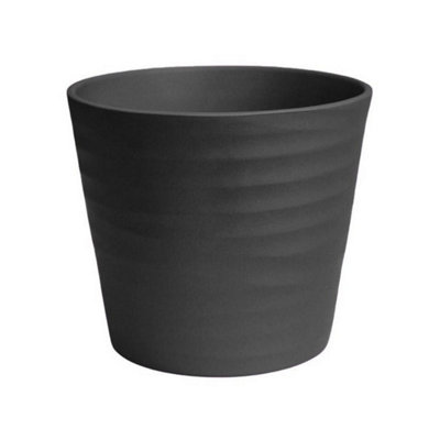 Ivyline Oslo Taper PlanterL32 X W32 X H27 CmBlack from B&Q