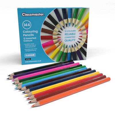Showroom Mode Classmaster Colouring PencilsAssortedLong-Lasting & High Quality (Pack Of 144) from B&Q
