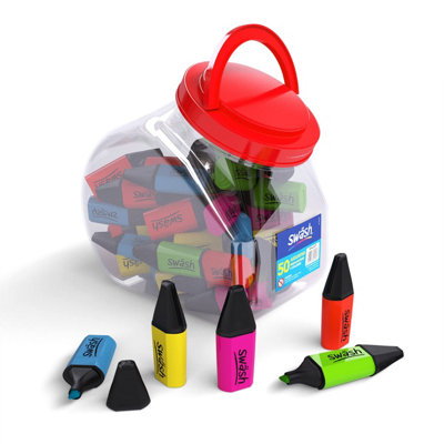Showroom Mode Show-Me Swash Mini Highlighters Tub 5 Assorted ColoursSet Of 50Mhl50T from B&Q