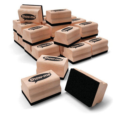 Showroom Mode Show-Me Whiteboard Eraser PackMini Erasers For Drywipe Boards & Chalkboards In SchoolsVersatile & Easy-To-Use Whiteboard