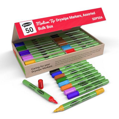Showroom Mode Show-Me Whiteboard PensMarker Pens For WhiteboardLong-Lasting Whiteboard Markers With Easy-Fit LidsComfortable & Safe Dry from B&Q