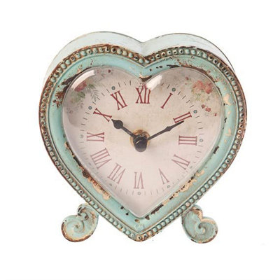 Sass & Belle Boudoir Heart Clock Duck Egg from B&Q