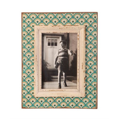 Sass & Belle Boudoir Stamp Photo Frame Aqua from B&Q