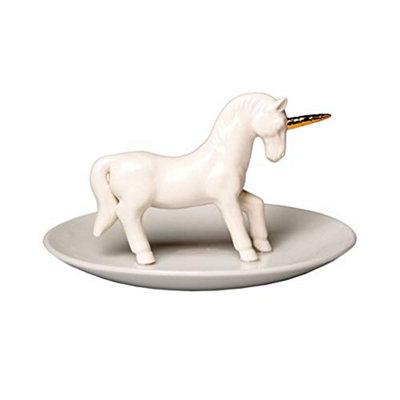 Sass & Belle Unicorn Trinket Dish Ornament White 15X8X15Cm from B&Q
