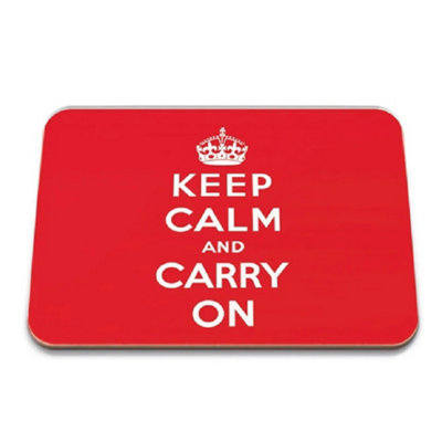 Eddingtons Glass Worktop Saver: 40Cm X 30Cm Keep Calm from B&Q