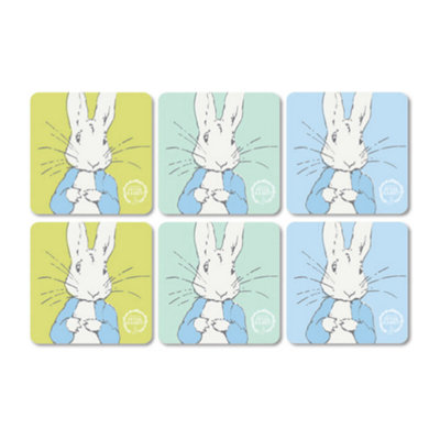 Beatrix Potter Peter Rabbit Contemporary Coasters Set Of 6 from B&Q