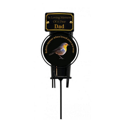 David Fischhoff Memorial Grave Robin Spike Flower Vase Dad from B&Q