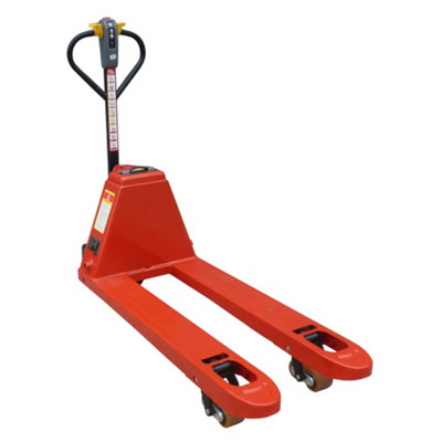 B&Q -  Fully Electric Hand Pump Pallet Truck 2000Kg Capacity (550X1150mm Forks)Heavy Duty Jack Trolley