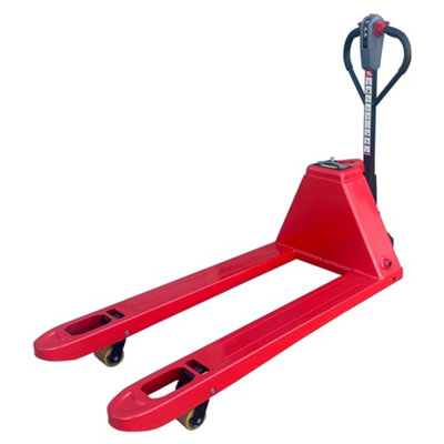B&Q -  Fully Electric Hand Pump Pallet Truck 2000Kg Capacity (680X1220mm Forks)Heavy Duty Jack Trolley