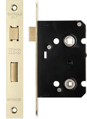 Zoo 64mm Electro Brass Bathroom Sashlock 2.5" from B&Q