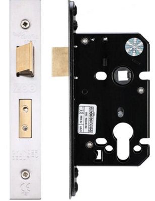 Zoo Euro Profile Mortice Sashlock Case Stainless Steel 76mm from B&Q