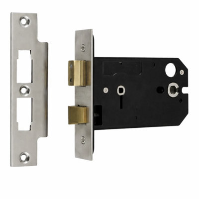 Zoo 3 Lever Horizontal Lock Stainless Steel 127mm from B&Q