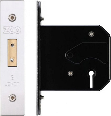 Zoo 3 Lever Mortice Sashlock Stainless Steel 64mm from B&Q