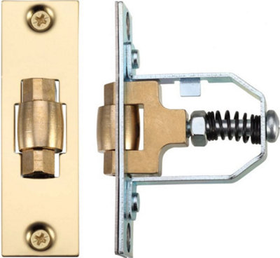 Zoo Adjustable Roller Ball Catch Polished Brass from B&Q