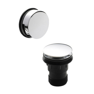 Nuie Push Button Chrome Bath Waste