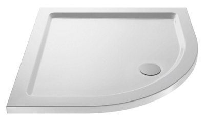 B&Q -  Quadrant Acrylic Capped Abs Pu Shower Tray White Slip Resistant Contemporary Lifetime 1000X1000X40mm